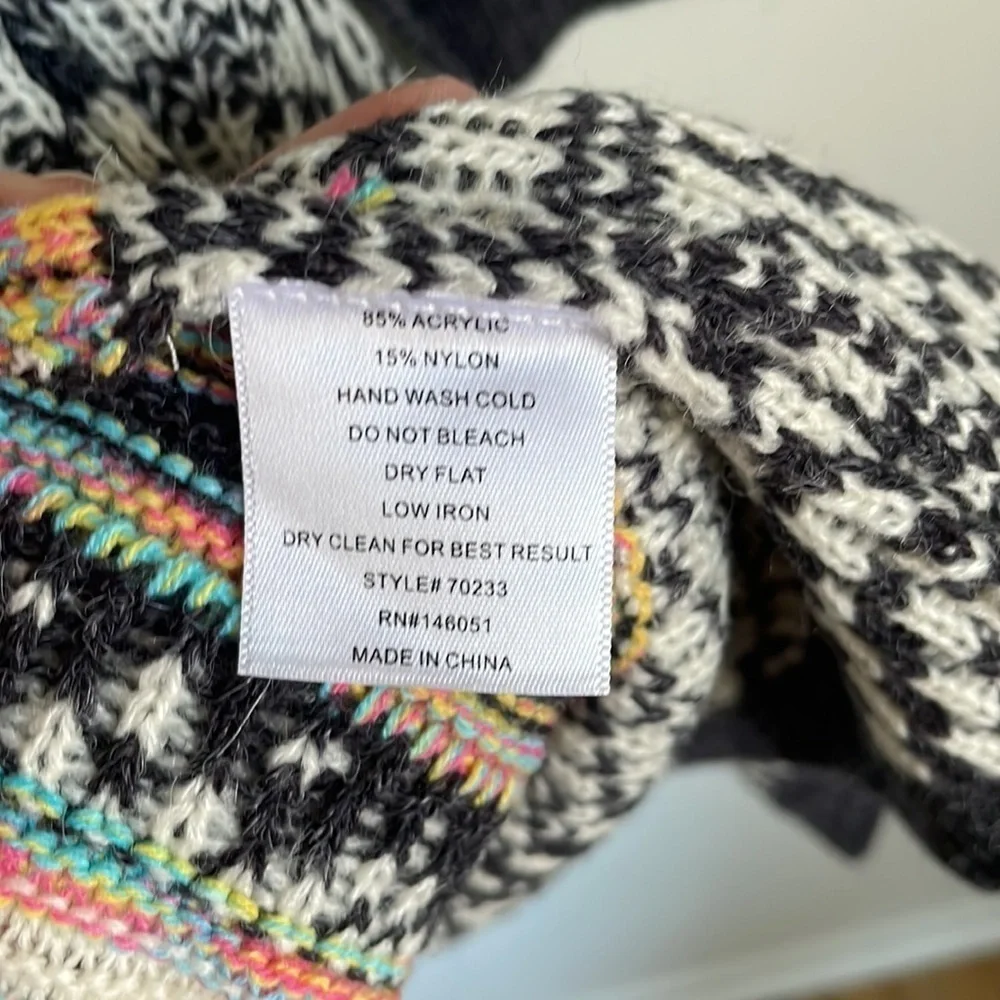 NWT Monteau multi-colored oversized sweater